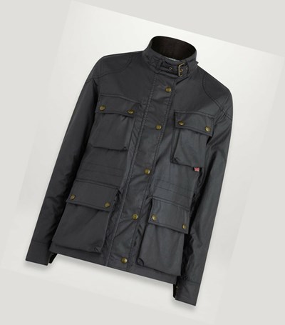Belstaff Fieldmaster Women's Waxed Jackets Black | 8213-EHQCW