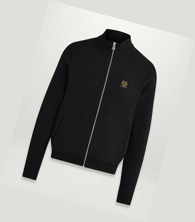 Belstaff Full Zip Men's Sweatshirts Black | 8751-GKJWD