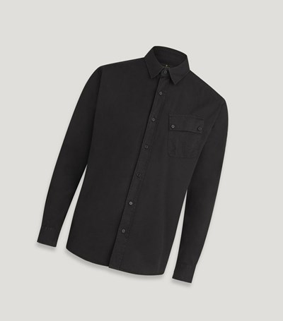 Belstaff Pitch Men's Shirts Black | 3610-PXJWE