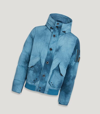 Belstaff Radar Men's Down Jackets Blue | 0631-TQPBH